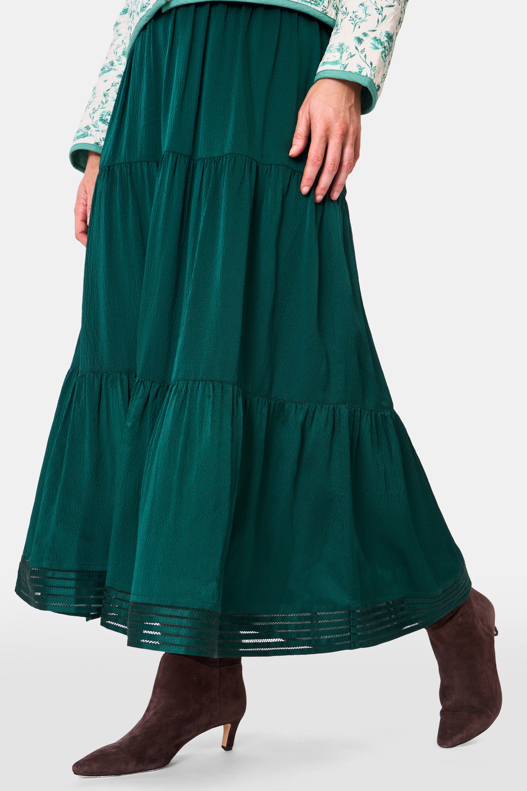 Feather Stitch Embroidery Carlisa Skirt