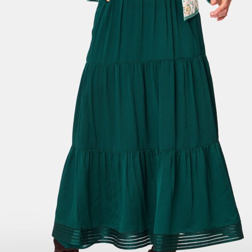 Feather Stitch Embroidery Carlisa Skirt