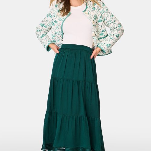 Feather Stitch Embroidery Carlisa Skirt