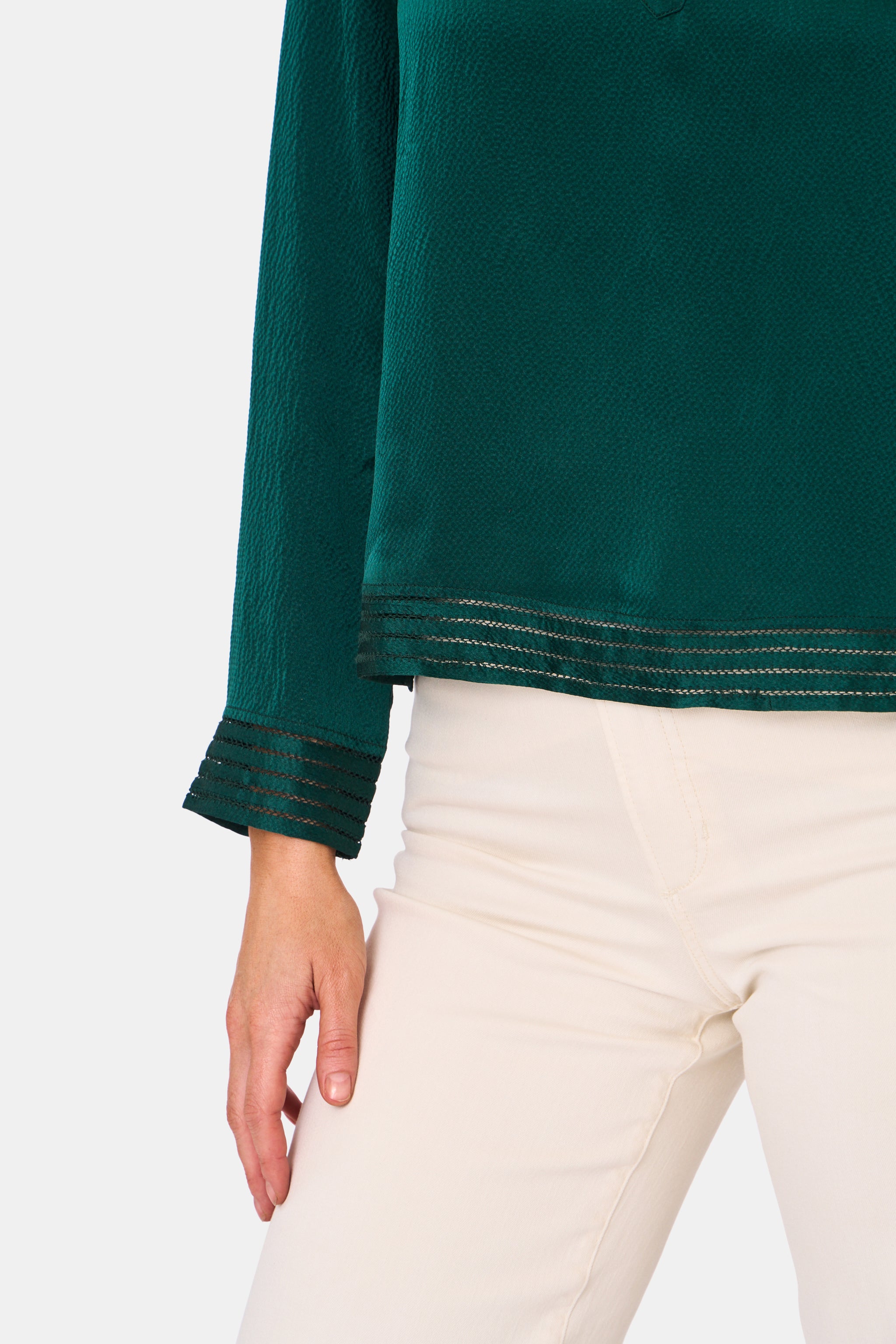 Feather Stitch Embroidery Marcy Top