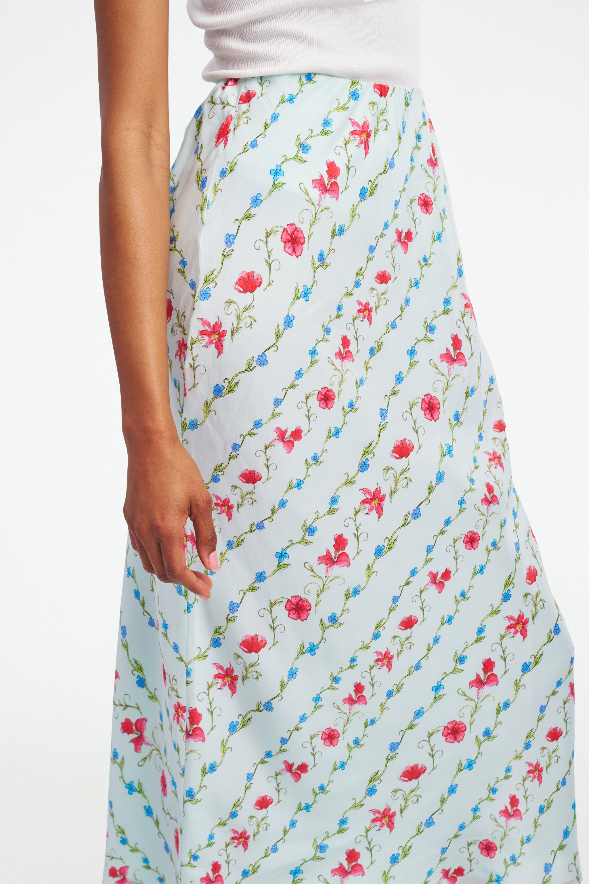 Greta Floral Stripe Natalie Skirt