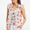 Greta Floral Swirl Steffie Top