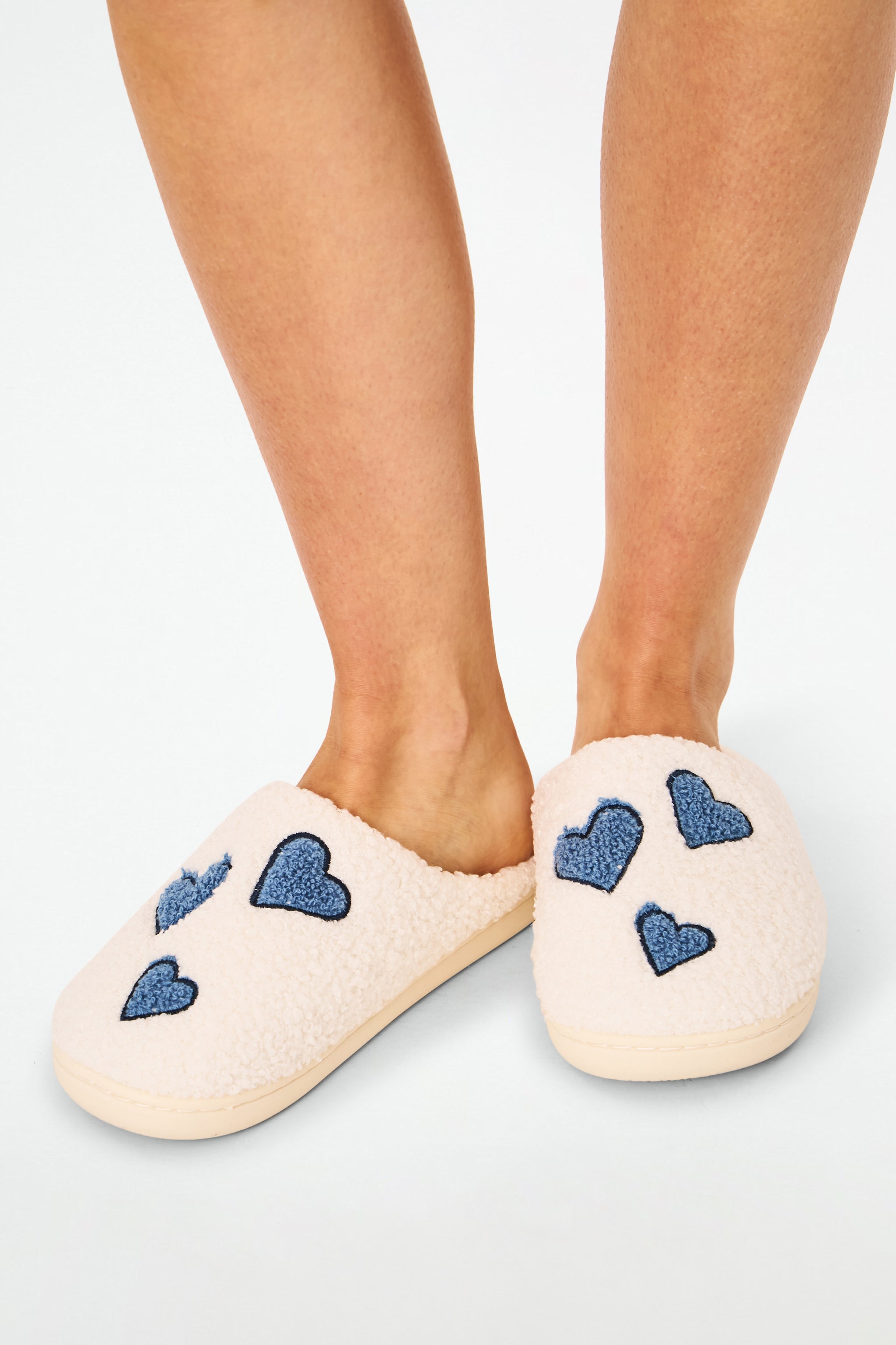 Hearts Fuzzy Slippers