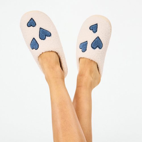 Hearts Fuzzy Slippers
