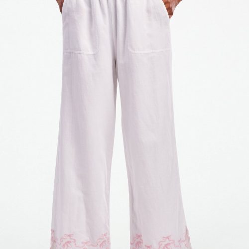 Lemon Bow Embroidery Chloe Pant