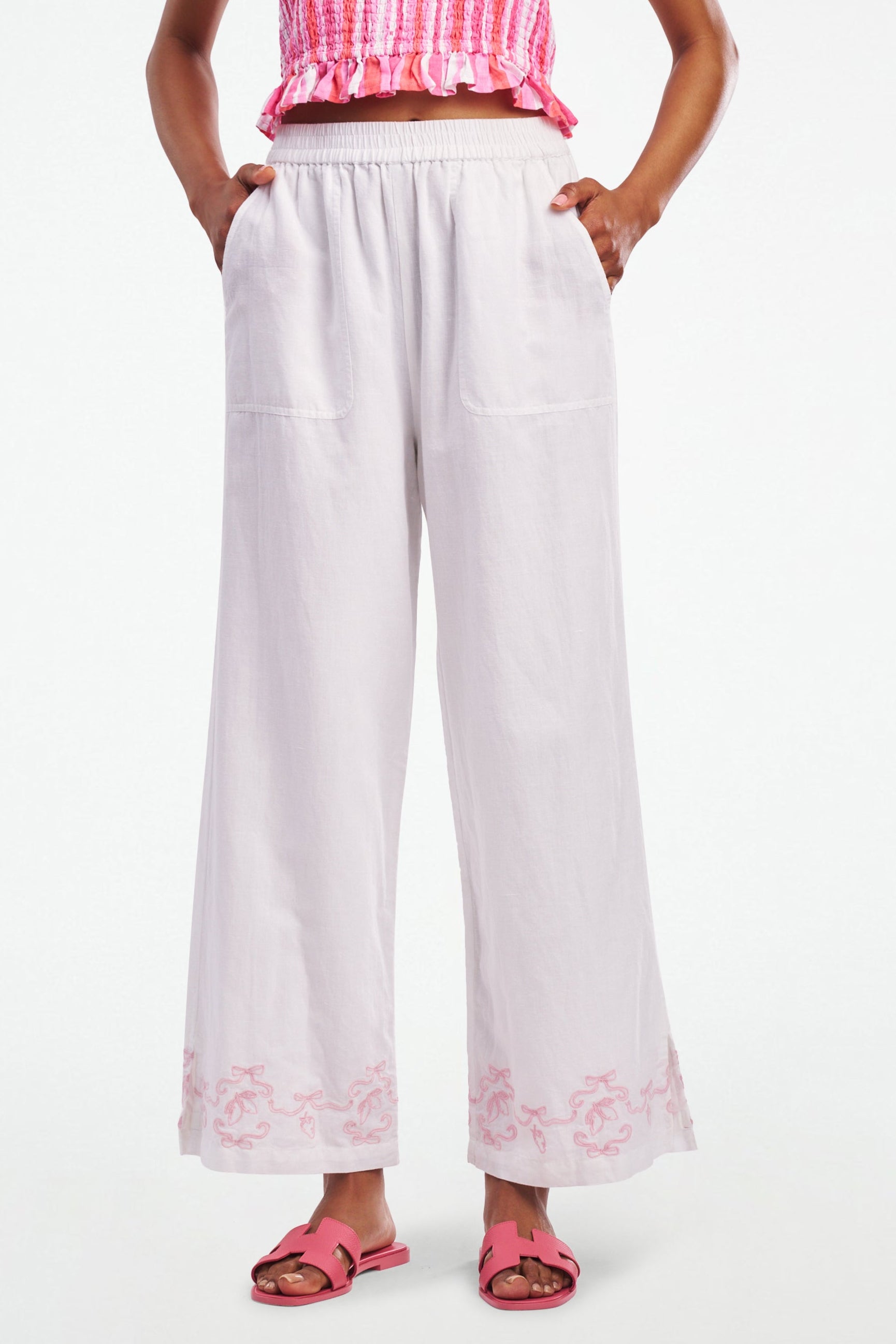 Lemon Bow Embroidery Chloe Pant