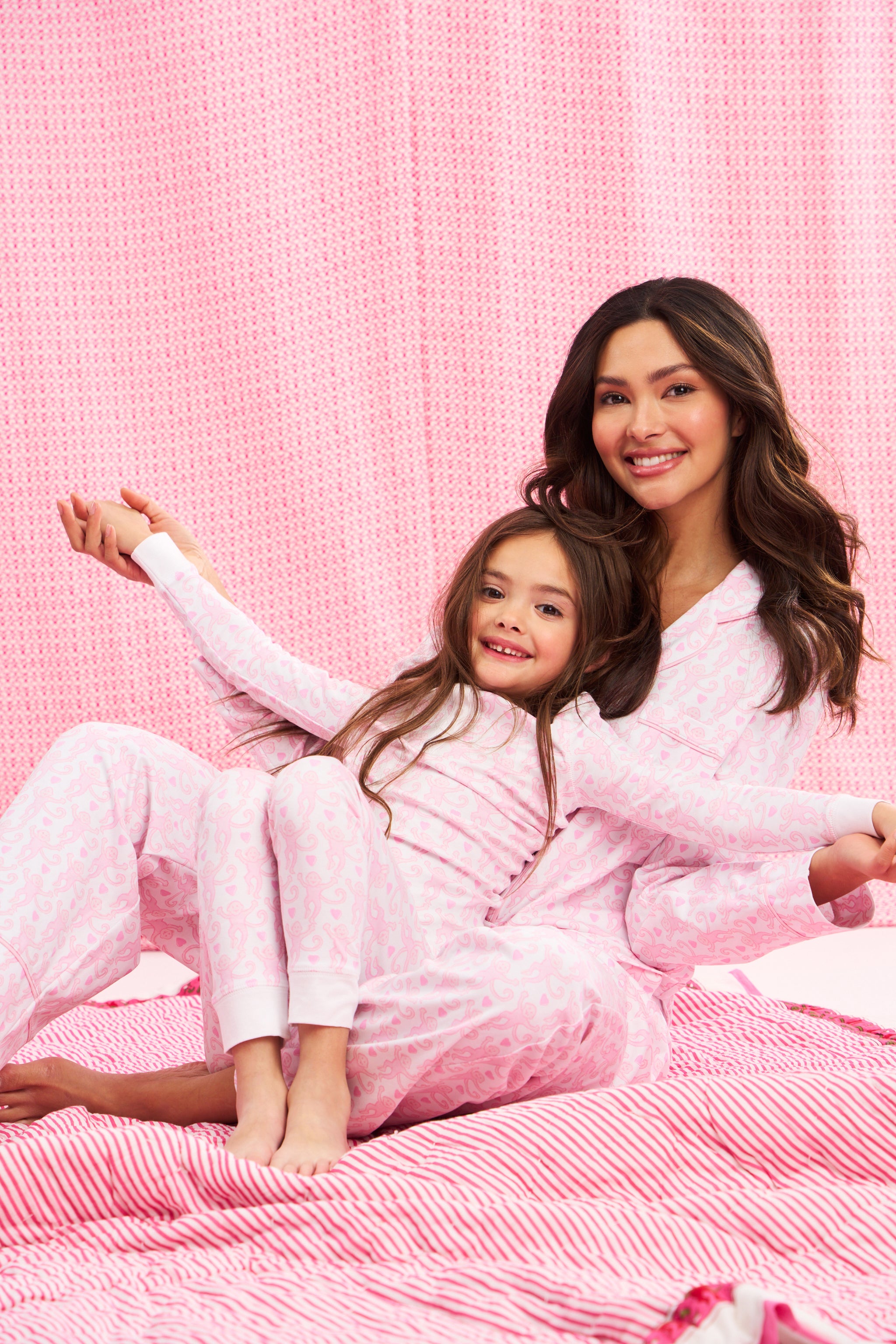 Lovely Monkey Long Sleeve Polo Pajamas