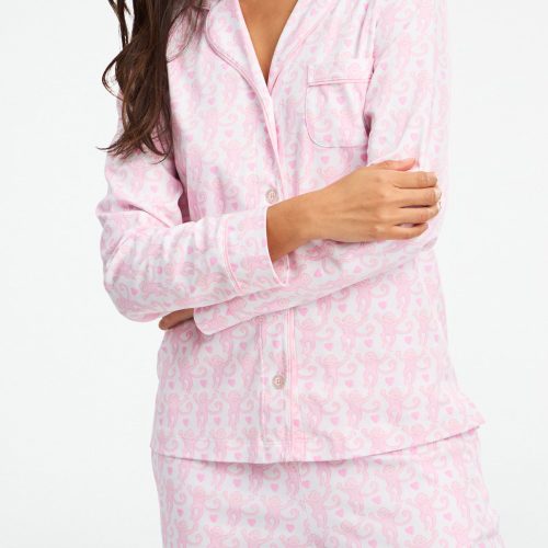 Lovely Monkey Long Sleeve Polo Pajamas