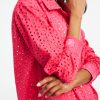 Malina Eyelet Boyfriend Shirt