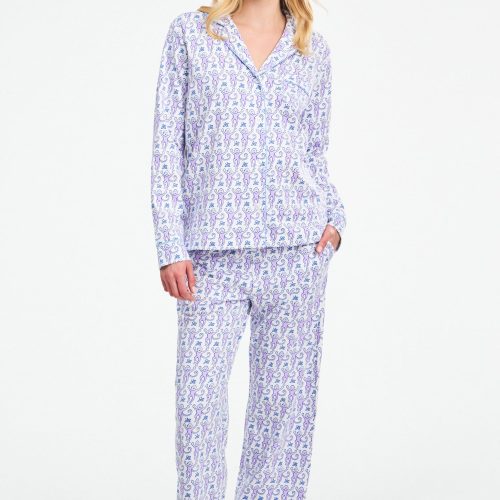 Monkey Long Sleeve Polo Pajamas