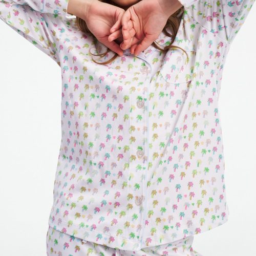 Palm Dreams Long Sleeve Polo Pajamas