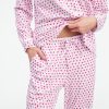 Hearts Long Sleeve Polo Pajamas