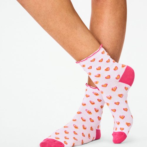 Hearts Ruffle Sock
