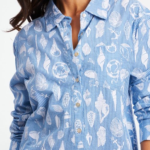 Seaside Stripe Boyfriend Shirt