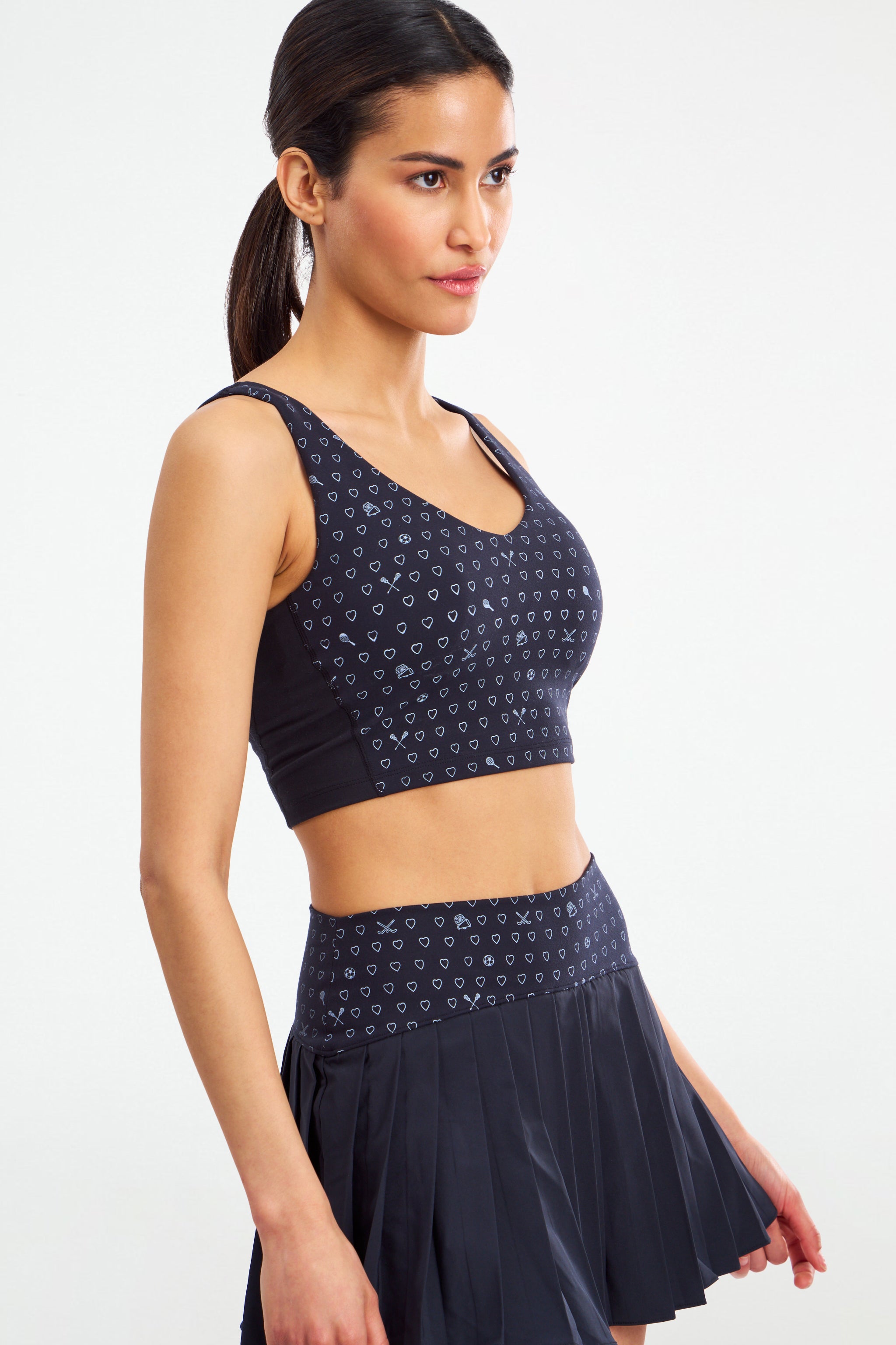 Sporty Hearts Caty Cropped Tank
