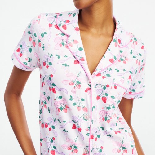 Strawberry Bows Polo Pajamas