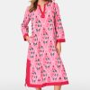 Trellis Floral Embroidery Johanna Caftan