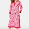 Trellis Floral Embroidery Johanna Caftan