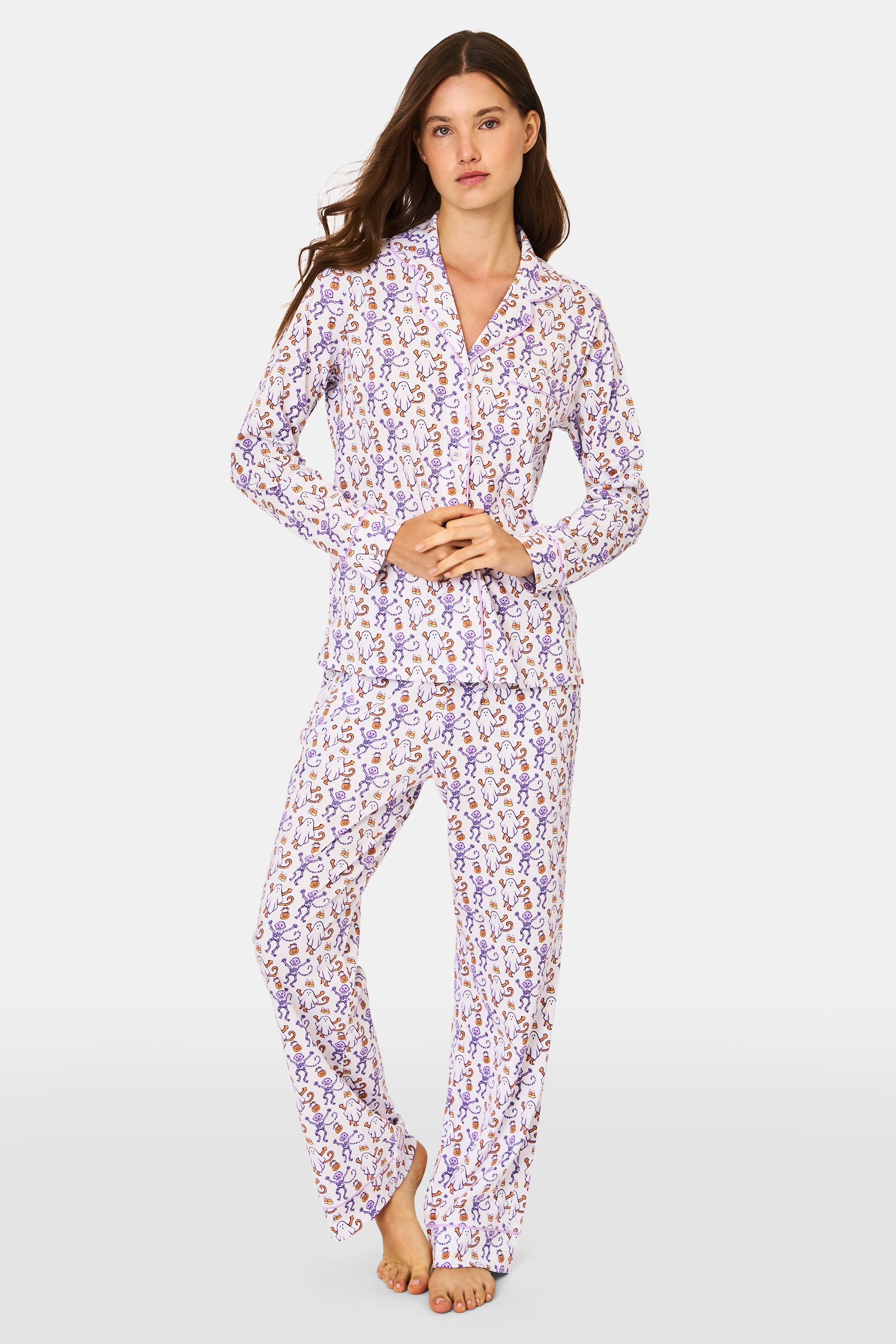 Trick or Treat Long Sleeve Polo Pajamas