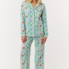 Ornament Trellis Long Sleeve Polo Pajamas