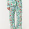 Ornament Trellis Long Sleeve Polo Pajamas