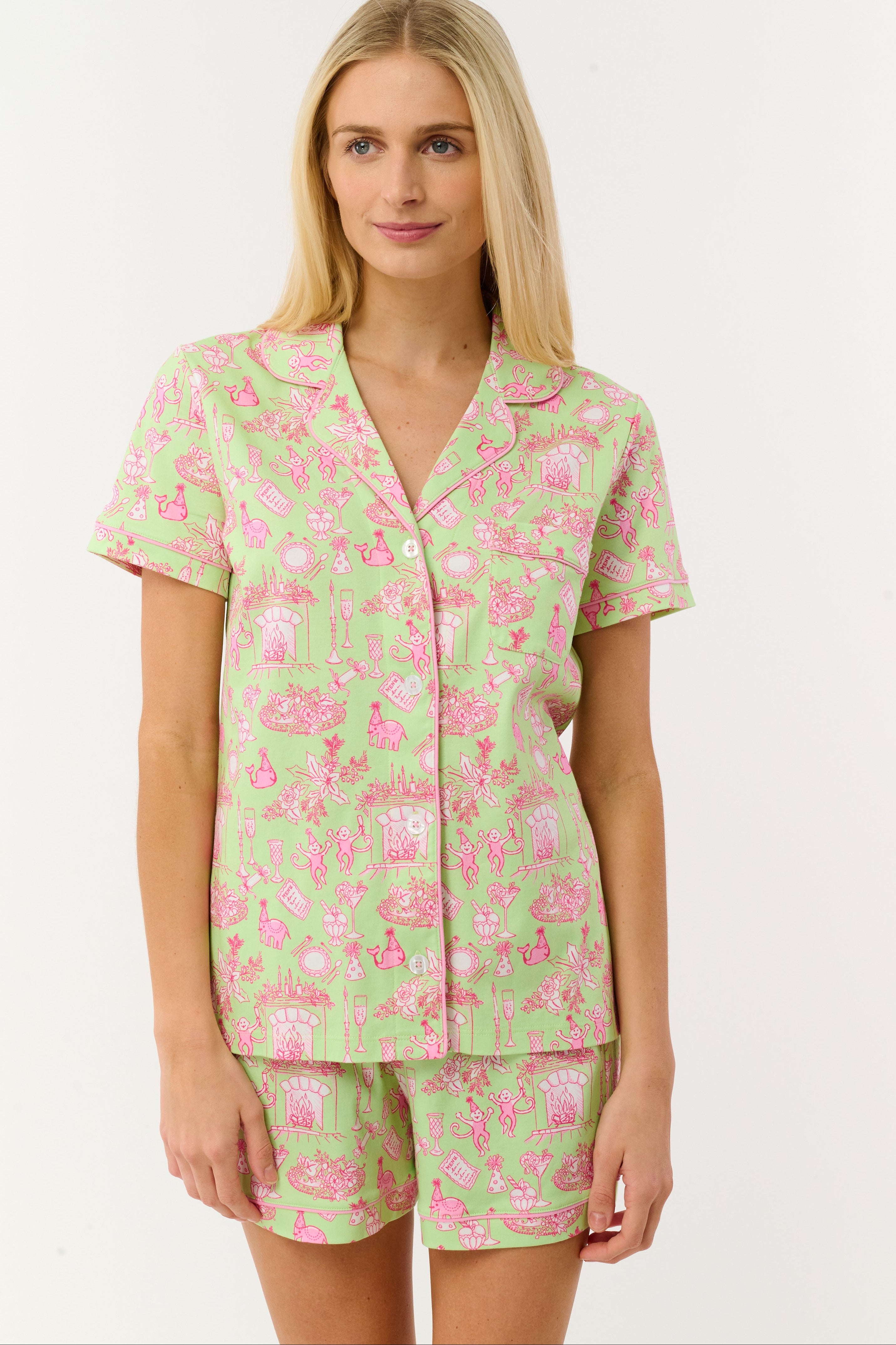 Party Toile Polo Pajamas