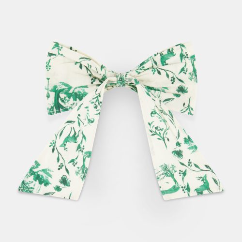 Woodland Toile Hair Bow