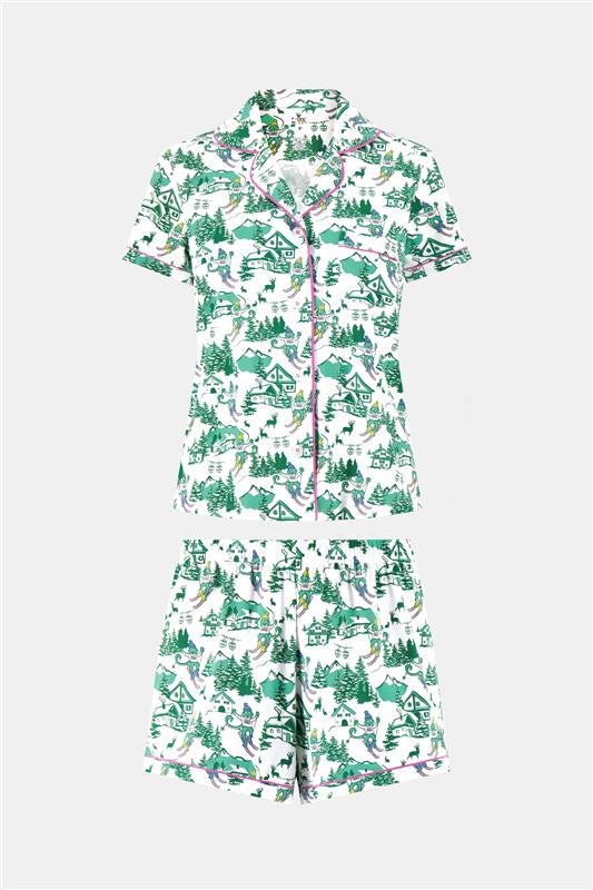Ski Toile Polo Pajamas
